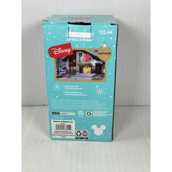 Disney Stitch Christmas Whirl-a-Motion LED Light Show Projector NEW - Picture 2 of 2